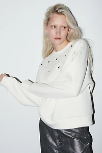 Studded Scuba Sweatshirt
