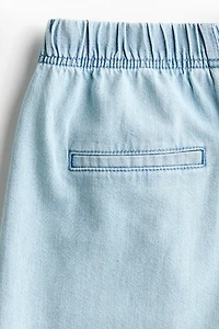 Short en denim avec taille élastique