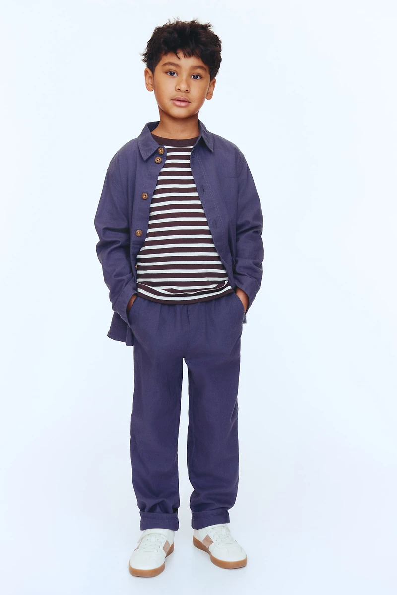 Pantalon en lin mélangé