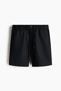 Regular-Fit Linen-Blend Shorts