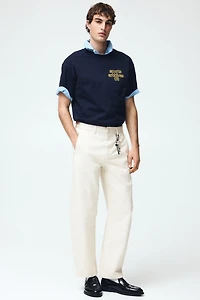 Relaxed-Fit Barrel-Leg Chinos