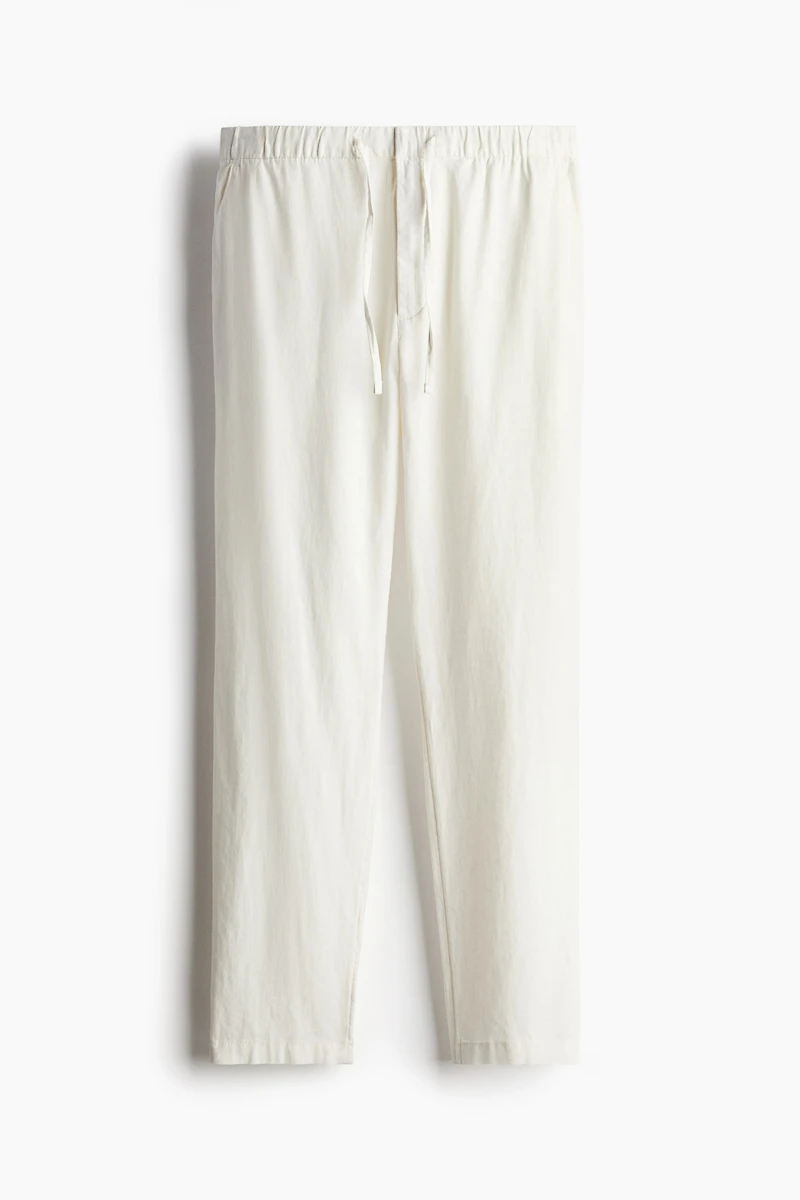 Regular Fit Linen-blend Pants