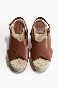 Espadrilles à talon compensé