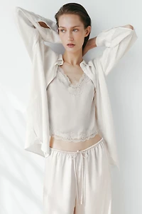 Chemise ample en lin mélangé