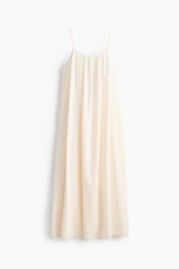 Linen-Blend Casual Dress