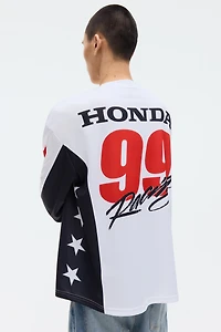 Oversized Long-Sleeved Mesh Shirt