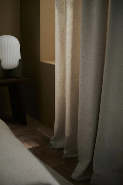 Single-Pack Wide Bouclé Curtain Panel