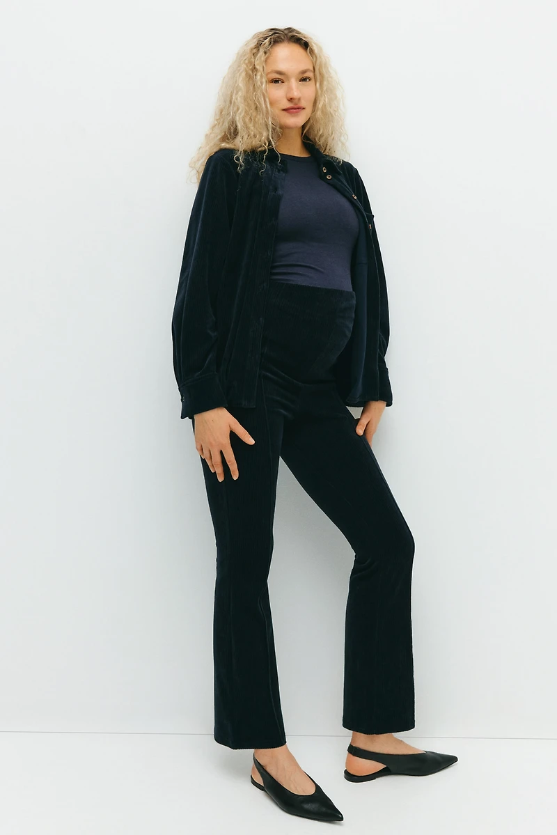 MAMA Flared Velour Pants