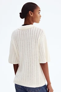 Crochet-Look Cardigan