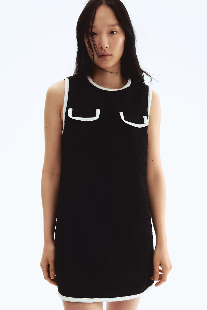 Robe trapèze en bouclé