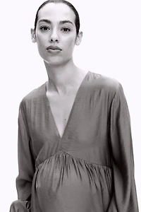 MAMA Viscose-Blend Nursing Dress