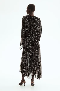 Tiered Cape-Detail Dress