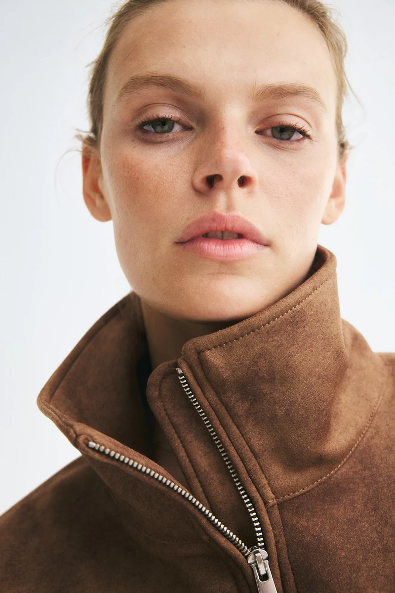Oversized Drawstring-Waist Jacket