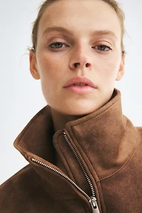 Oversized Drawstring-Waist Jacket