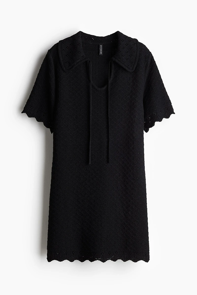 Pointelle-Knit Dress