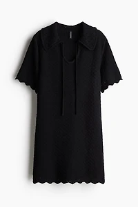 Pointelle-Knit Dress