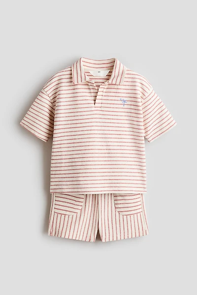 2-piece textured cotton set