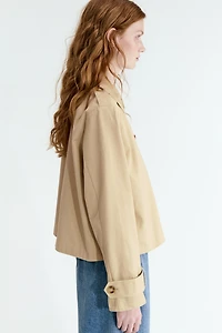 Trench-Look Cotton Jacket