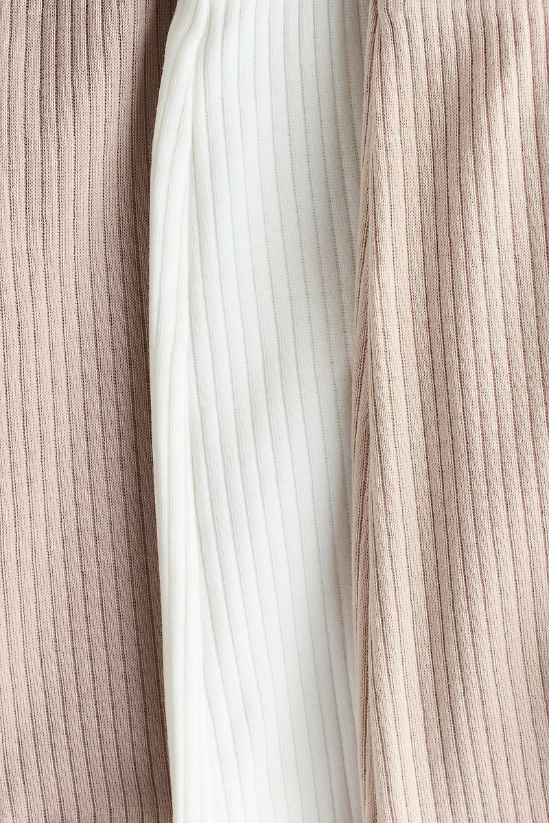 3-Pack Ribbed Cotton Pants