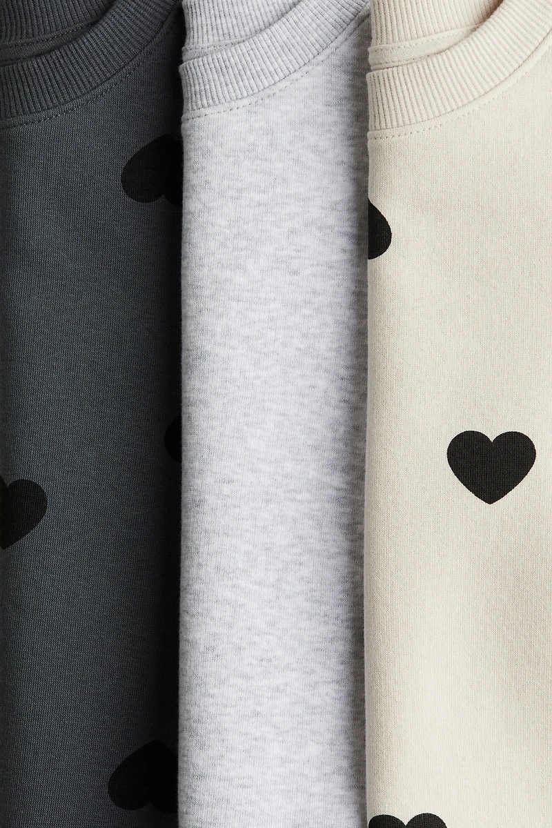 3-pack Brushed-Inside Sweatshirts