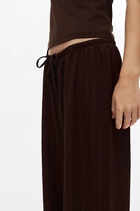 Textured Jersey Drawstring Pants