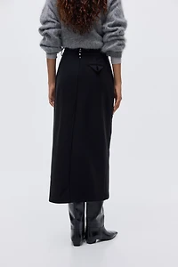 Rivet-Detail Pencil Skirt