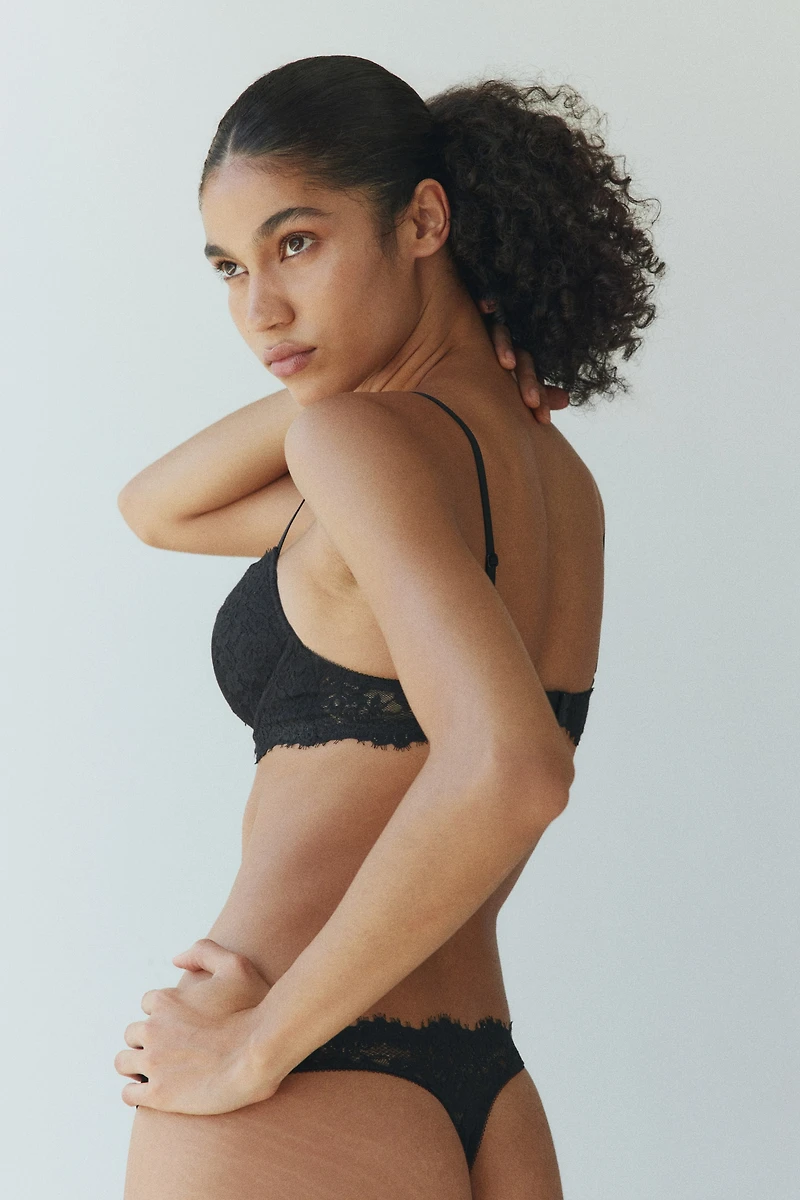 2-Pack Lace Thong Briefs
