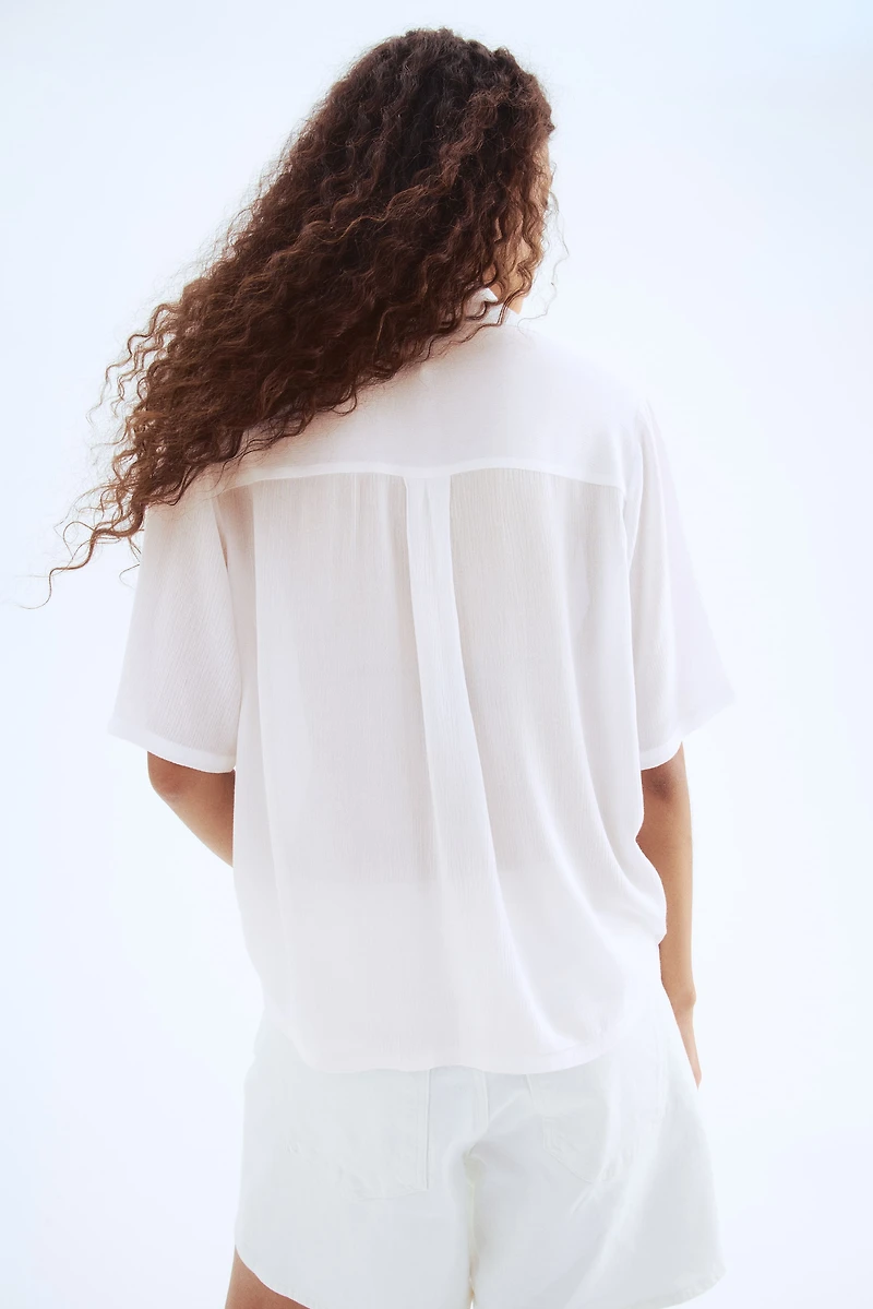 Chemise en viscose froissée
