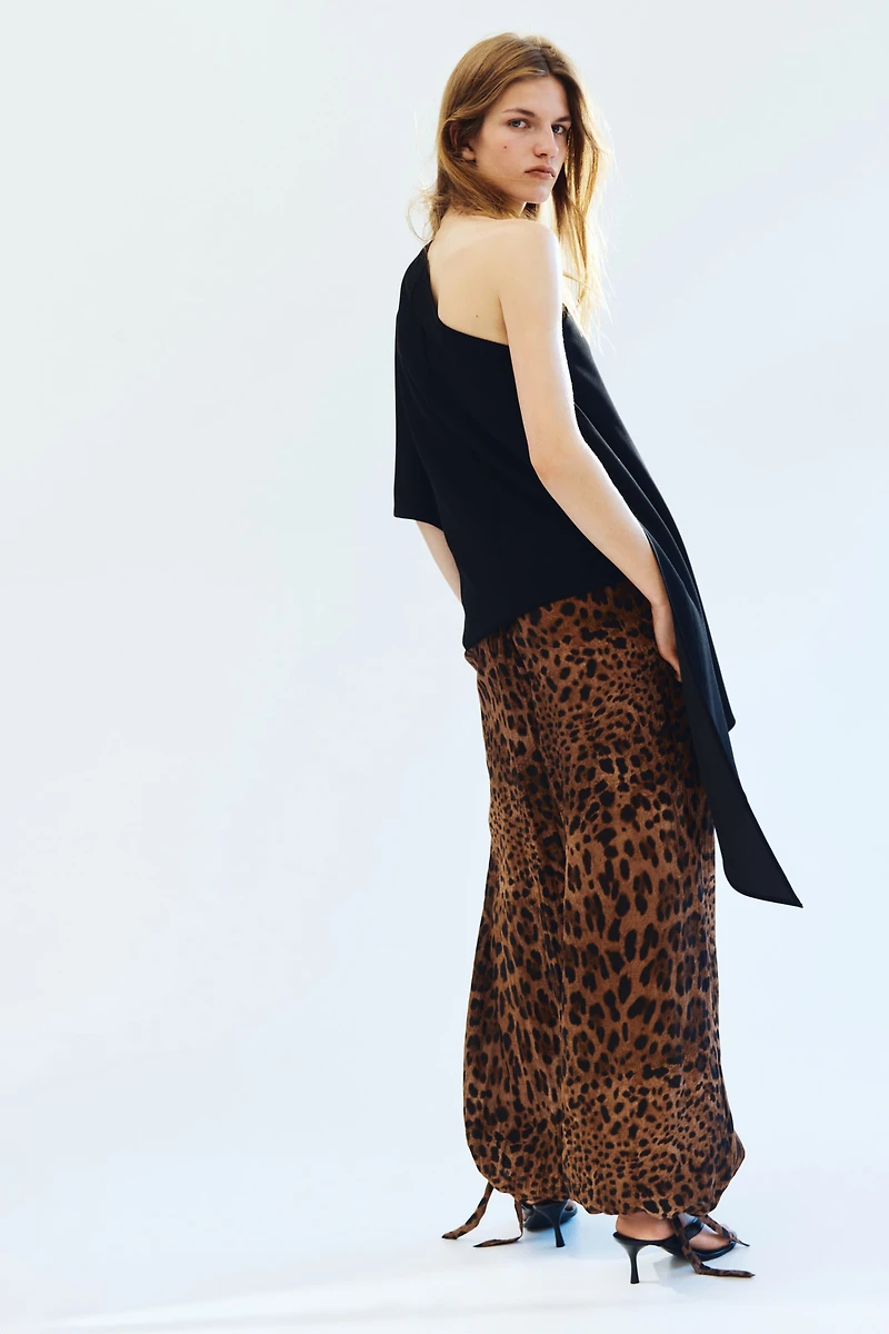 Tie-Detail Balloon-Leg Pants