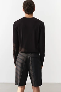 Slim-Fit Ribbed Jersey Shirt