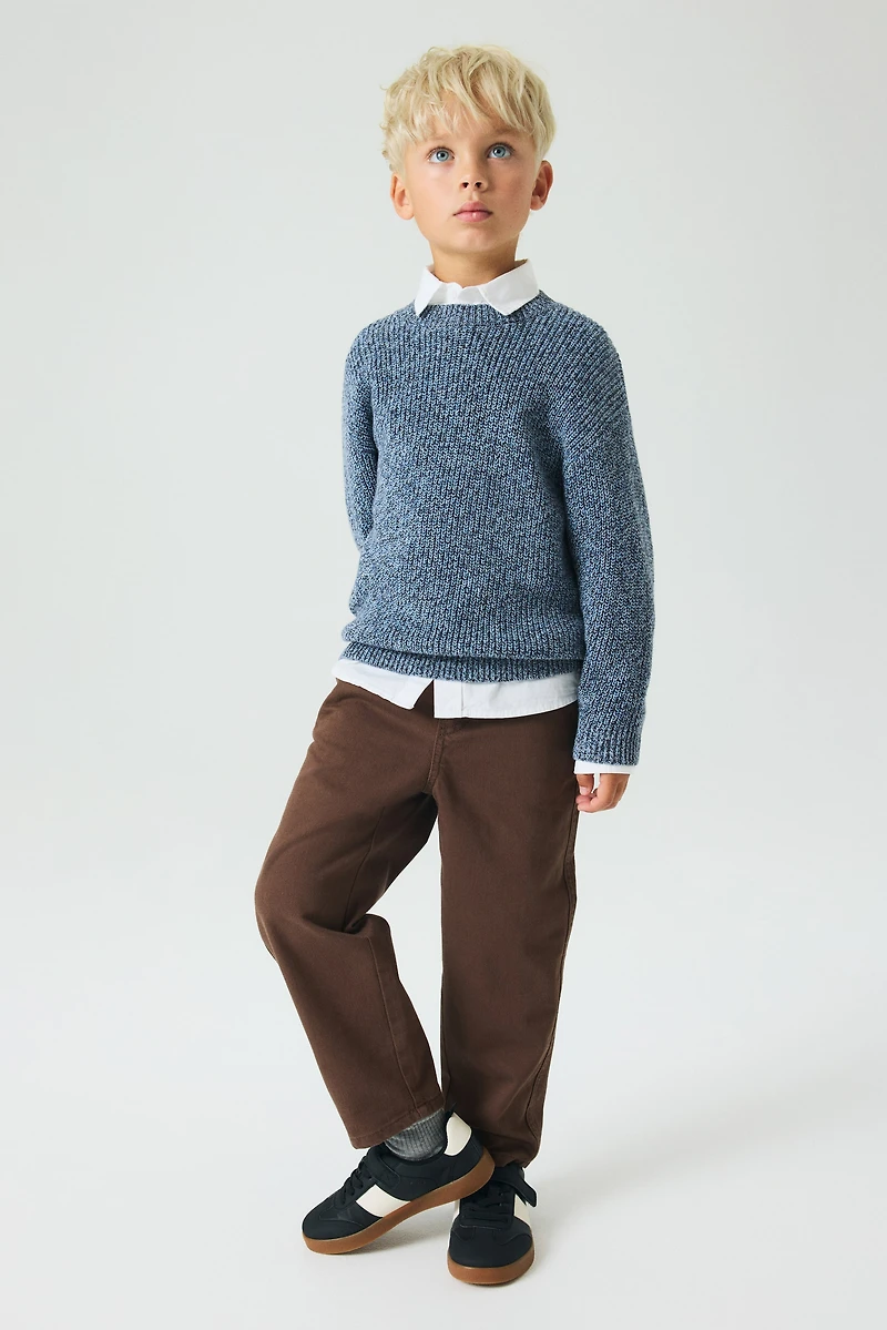 Rib-Knit Cotton Sweater