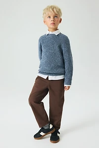 Rib-Knit Cotton Sweater