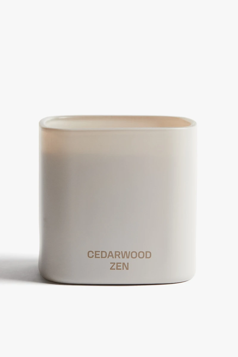 Grande bougie parfumée avec pot en verre