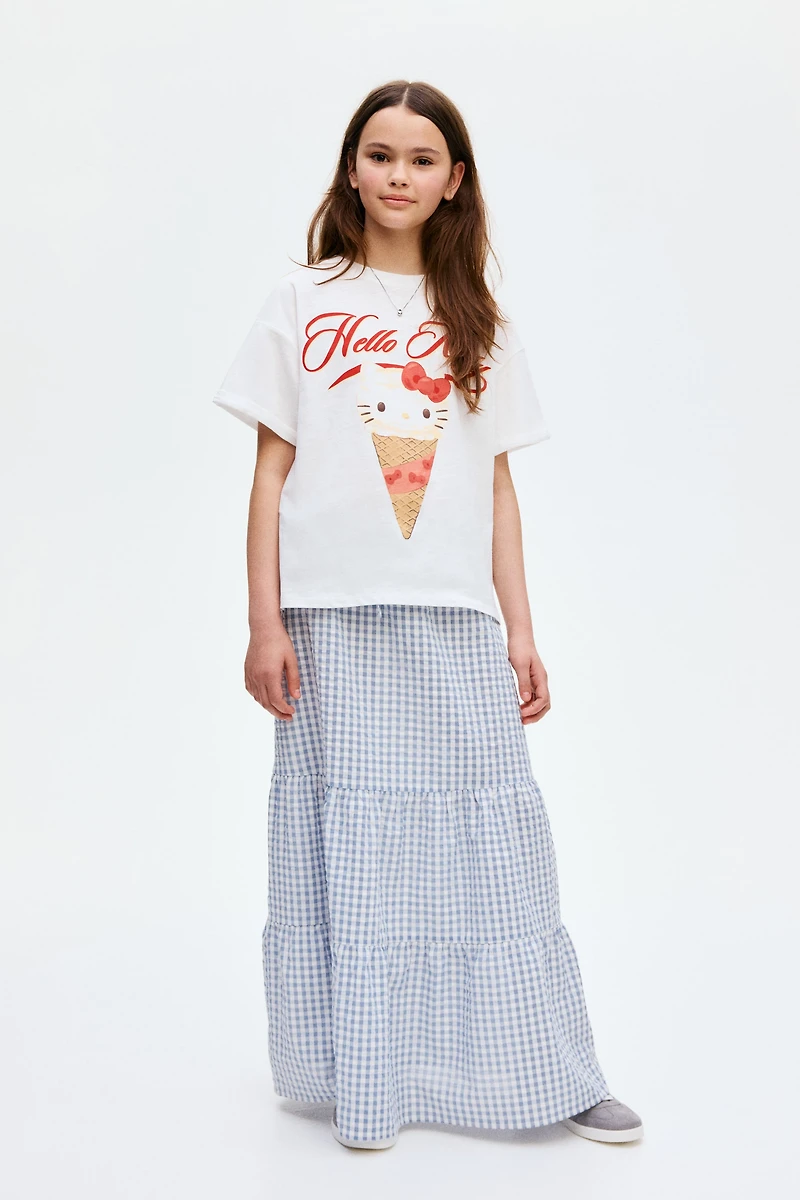 Tiered Cotton Skirt