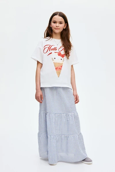 Tiered Cotton Skirt