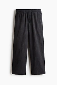 Loose-Fit Cotton Muslin Pants