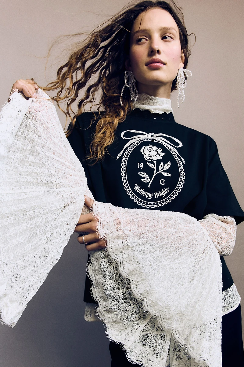 Embroidered-Detail T-Shirt