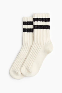 Rib-Knit Socks