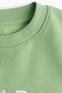 Sweatshirt with Text Motif