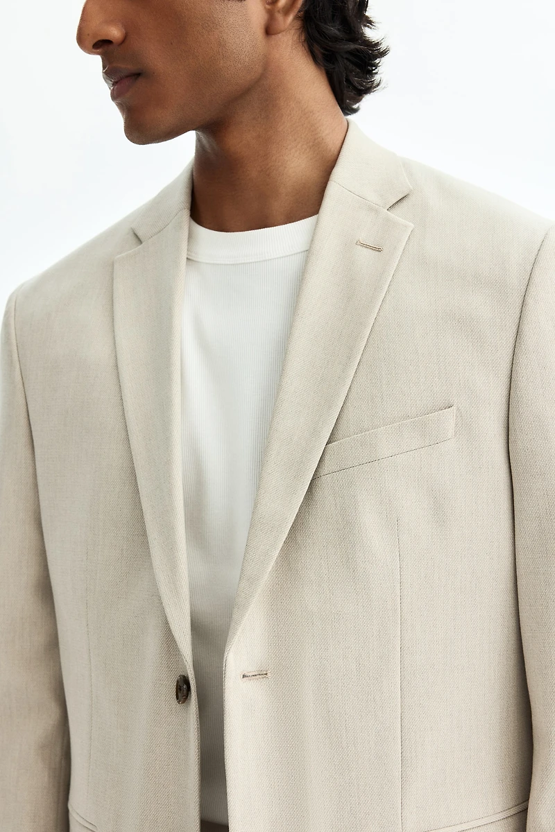 Veste près du corps à fermeture droite