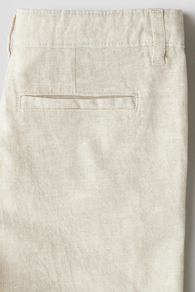 Short habillé en lin mélangé