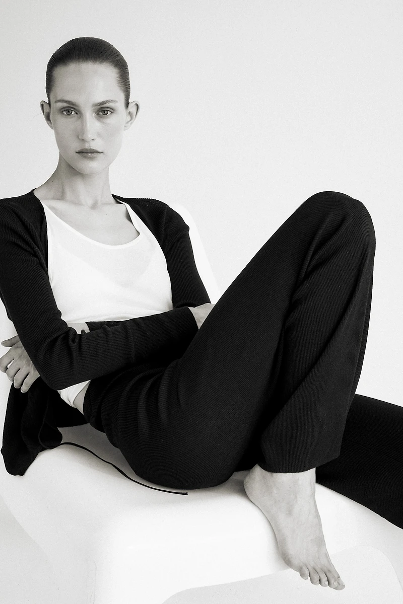 Rib-Knit Pants