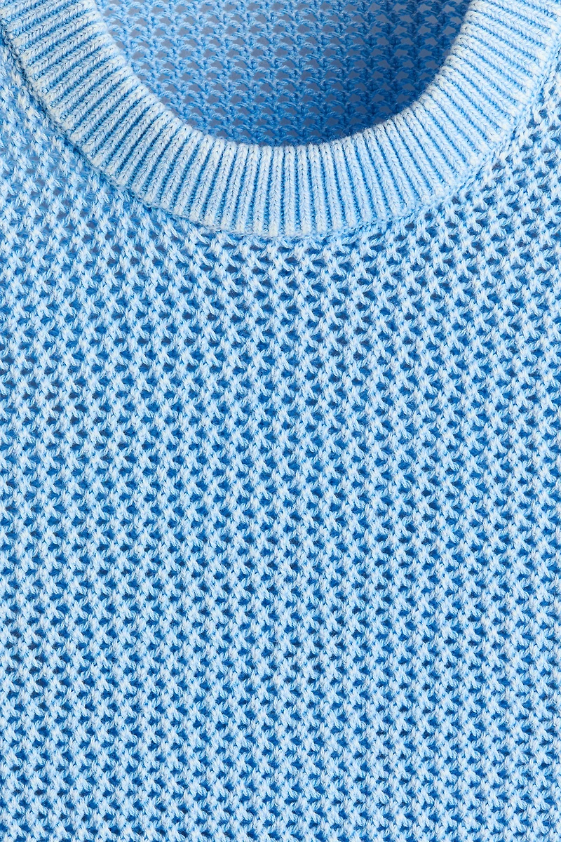 Regular-Fit Open-Knit Sweater Vest