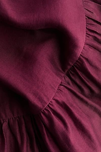 Ruffle-Trimmed A-Line Dress