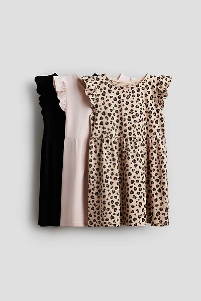 3-Pack Flutter-Sleeved Dresses