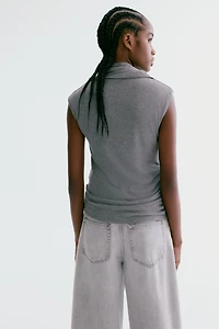 Top with Scarf Collar