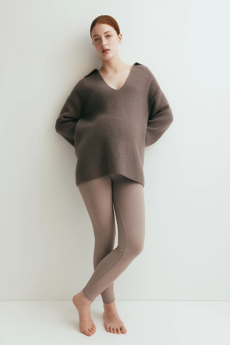 MAMA Seamless Ribbed Leggings