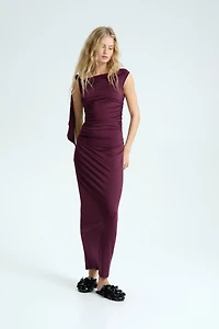 Draped One-Shoulder Dress
