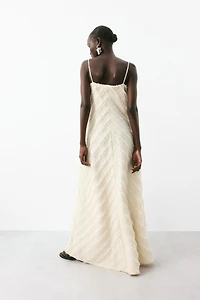 Flounce-Trimmed Strappy Dress