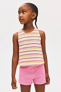 Textured-Knit Shorts